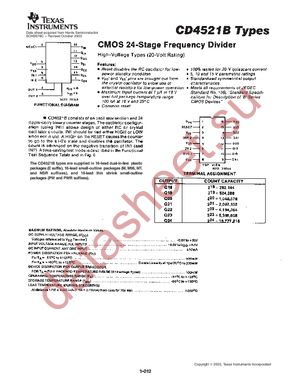 CD4521BPWRG4 datasheet  